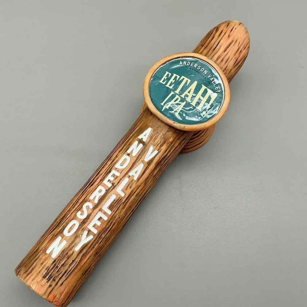 Anderson Valley Eetah IPA Beer Tap Handle Brown Wood Look Draft Bar Decor
